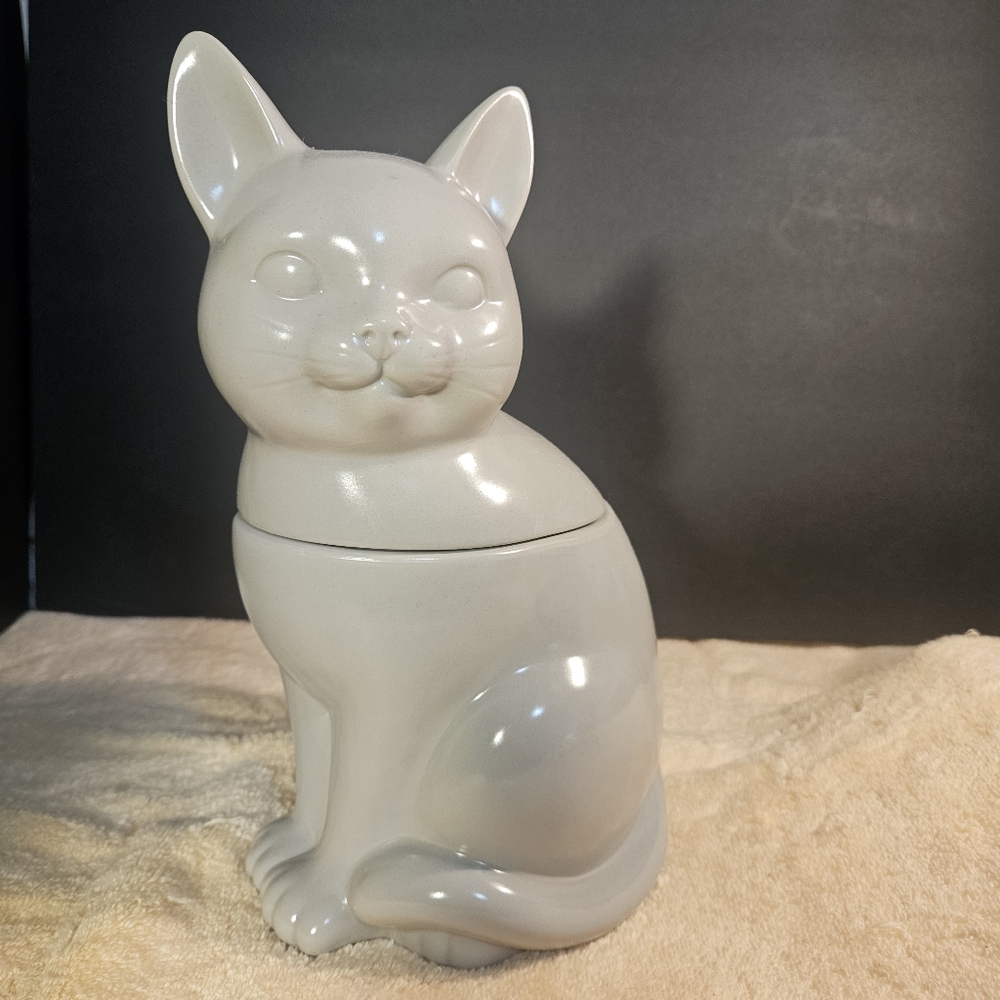 Threshold Gray Cat Stoneware Cookie Jar 10.5" Kitty Kitten Treat Canister